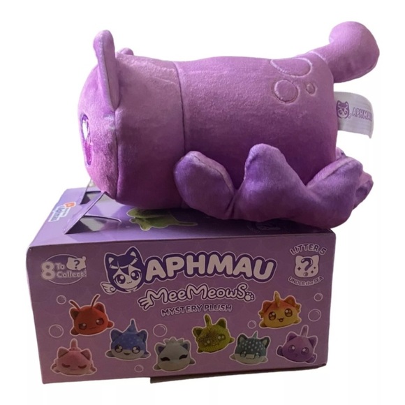 Aphmau MeeMeows Mystery Plush OCTOPUS Cat Purple Litter 5 Under The Sea NEW - Picture 3 of 6
